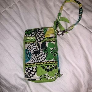 Vera Bradley wristlet with cell phone pocket